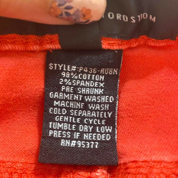 SANCTUARY Orange Red Cropped High Rise Flared Capri Pants - Picture 6 of 7